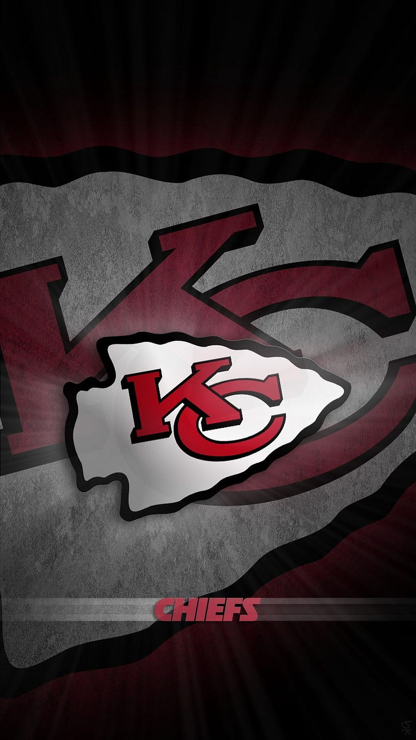 Schermata di blocco dell'iPhone dei Kansas City Chiefs - 2021 NFL iPhone, logo dei Kansas City Chiefs Sfondo del telefono HD