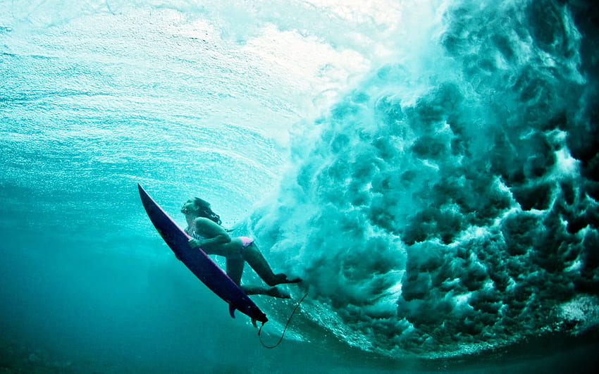 Surfing, Cool Girl Water HD wallpaper