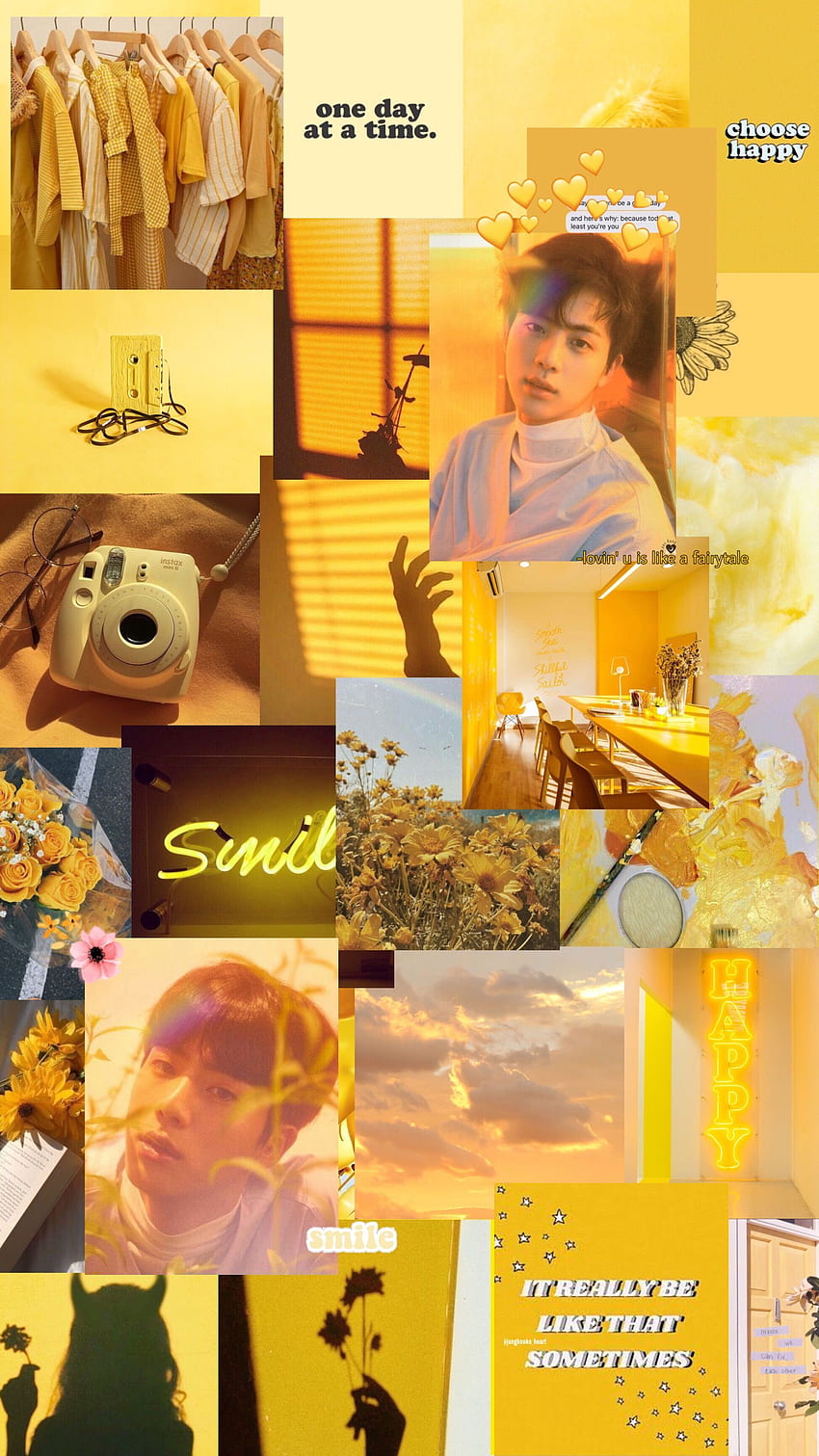 Seokjin aesthetic . Yellow theme, Yellow , Aesthetic, Jhope Yellow HD phone wallpaper