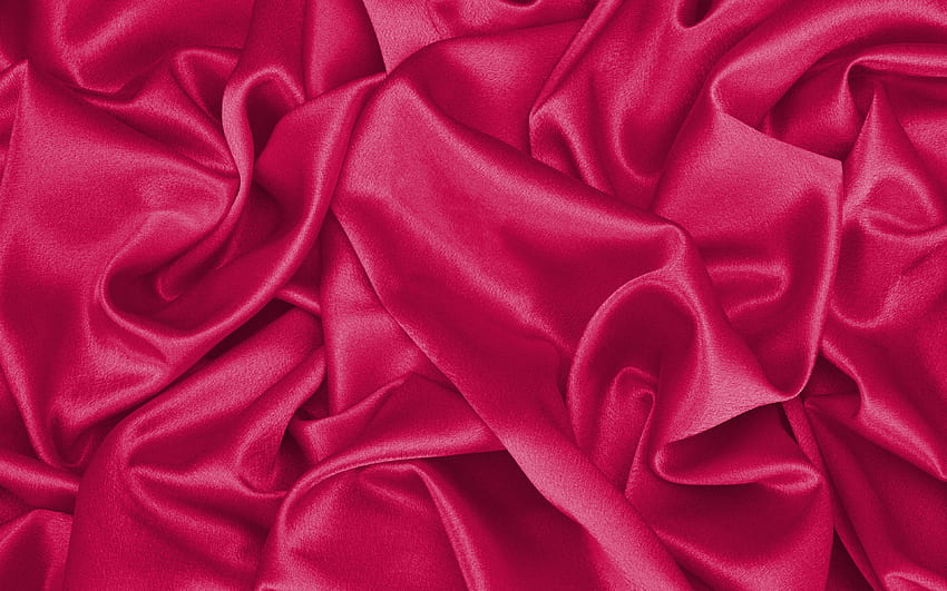 trama di seta rosa, trama di tessuto ondulato, seta, di tessuto rosa, raso rosa, trame di tessuto, raso, trame di seta, trama di tessuto rosa per con risoluzione. Alta qualità Sfondo HD