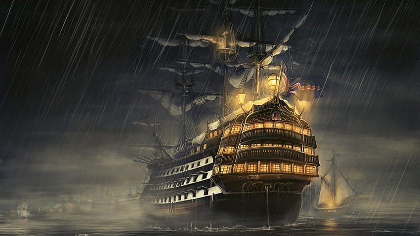 アート アートワーク ファンタジー 船 ボート 海 海 海賊 海賊 ., 抽象的な 未来 海賊 高画質の壁紙