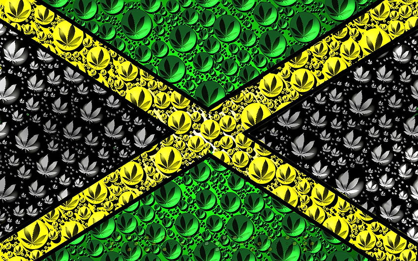 Jamaican flag from cannabis - Cannabis HD wallpaper