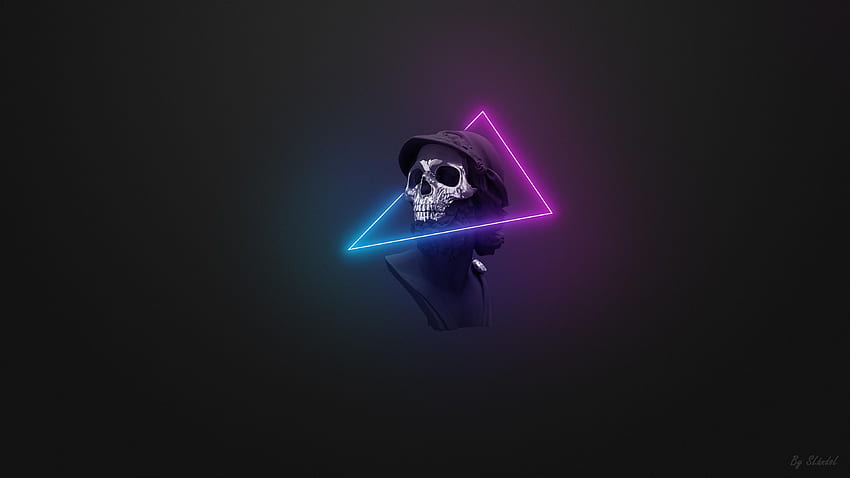 Skull for your or mobile screen and easy to, Black and Purple Skull HD wallpaper