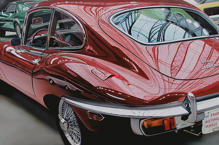 Jaguar E-Type, retro, jaguar, coche, rojo, fast cast car, e-type, vintage, deportivo fondo de pantalla
