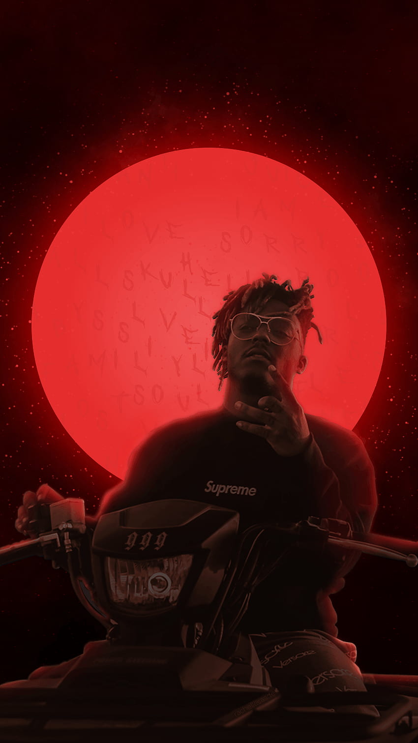 i made this juice wrld edit and thought I'd share it with you here ❤️ 999 forever, Juice Wrld Supreme HD phone wallpaper