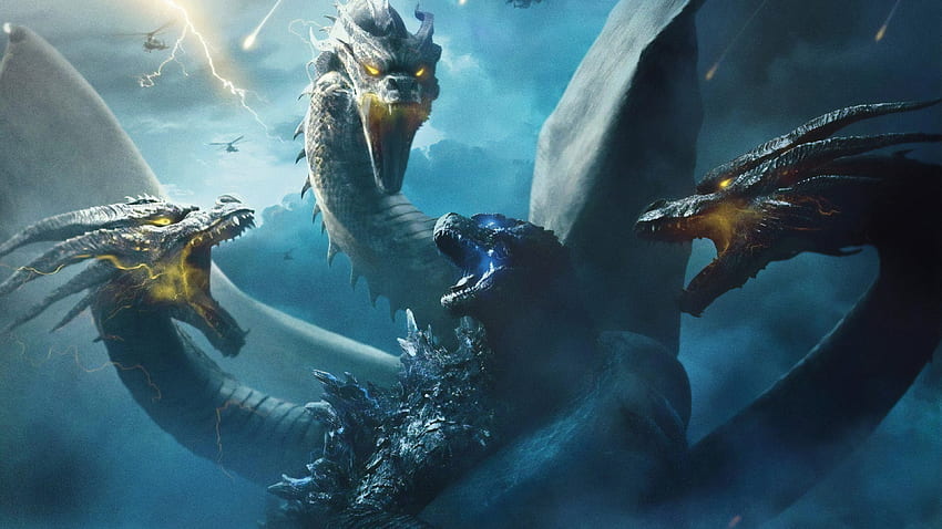Godzilla Rey de los Monstruos Rey Ghidorah fondo de pantalla