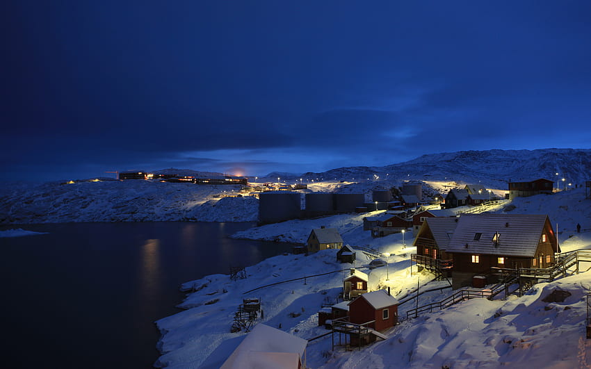 ฤดูหนาว กลางคืน สีน้ำเงิน เงียบสงบ บ้าน ความงาม สะท้อน หิมะ น้ำ เนินเขา บ้าน สวย ทะเลสาบ ไฟ วิว เมฆ ธรรมชาติ ท้องฟ้า น่ารัก งดงาม หมู่บ้าน วอลล์เปเปอร์ HD