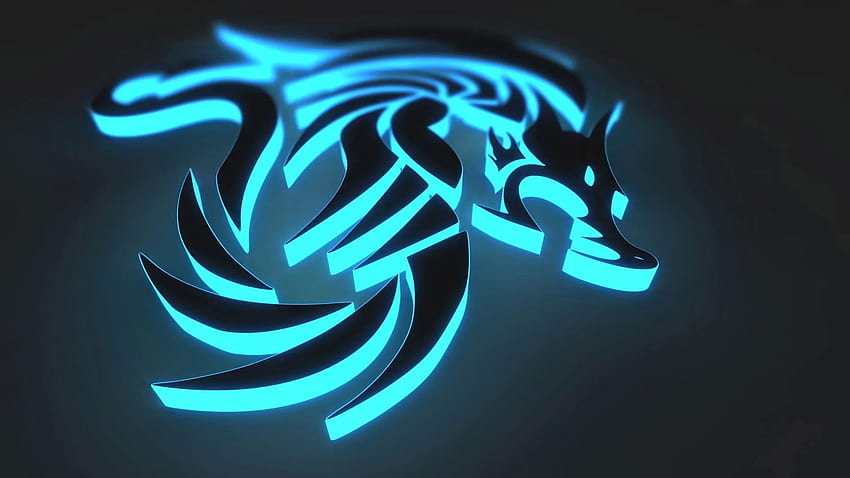 3D Dragon Neon Epic . epic , Neon Blue 3D HD wallpaper