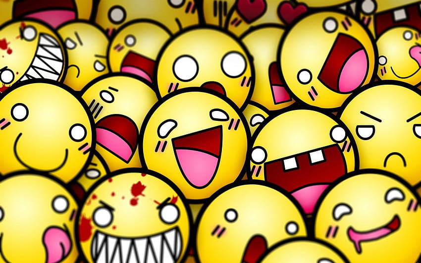 Funny Face, Kawaii Emoticon HD wallpaper