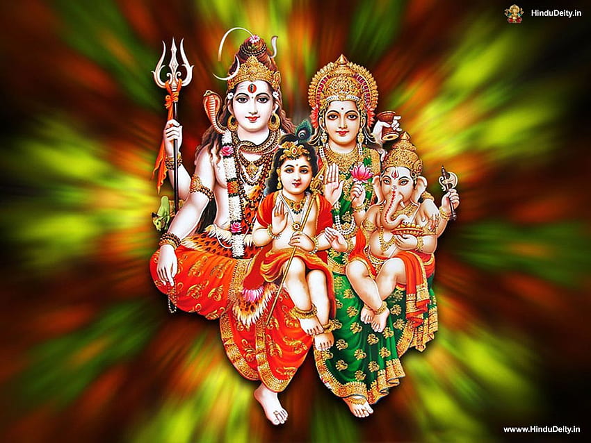 Shiv Parivar. Radha Krishna, Seigneur Shiva, Krishna Fond d'écran HD