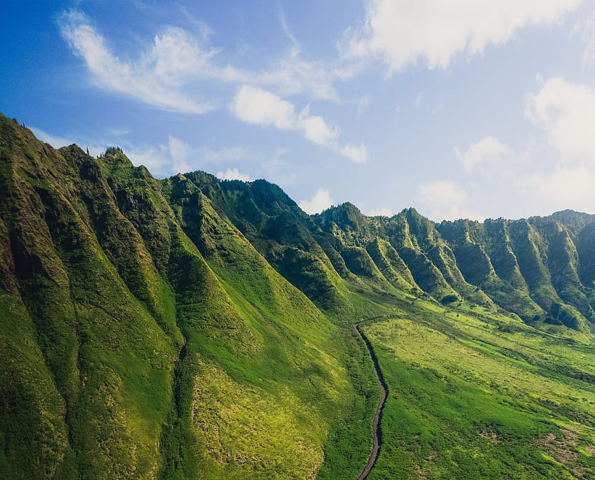 Green mountains, mountain range, landscape HD wallpaper
