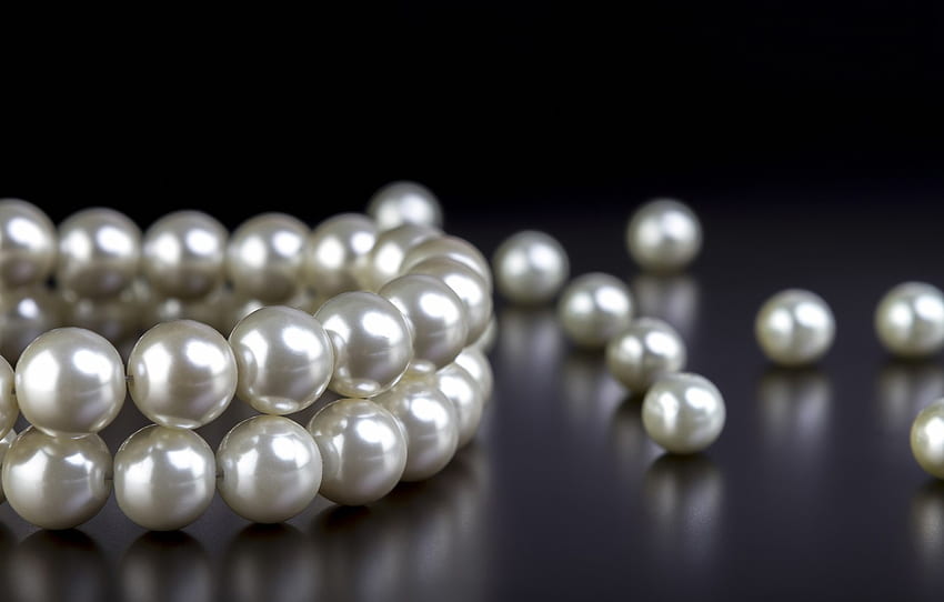 macro, gift, Shine, beauty, necklace, blur, pearl, placer, pearl, bokeh, white, elegance, ., pearls, luxury for , section макро HD wallpaper