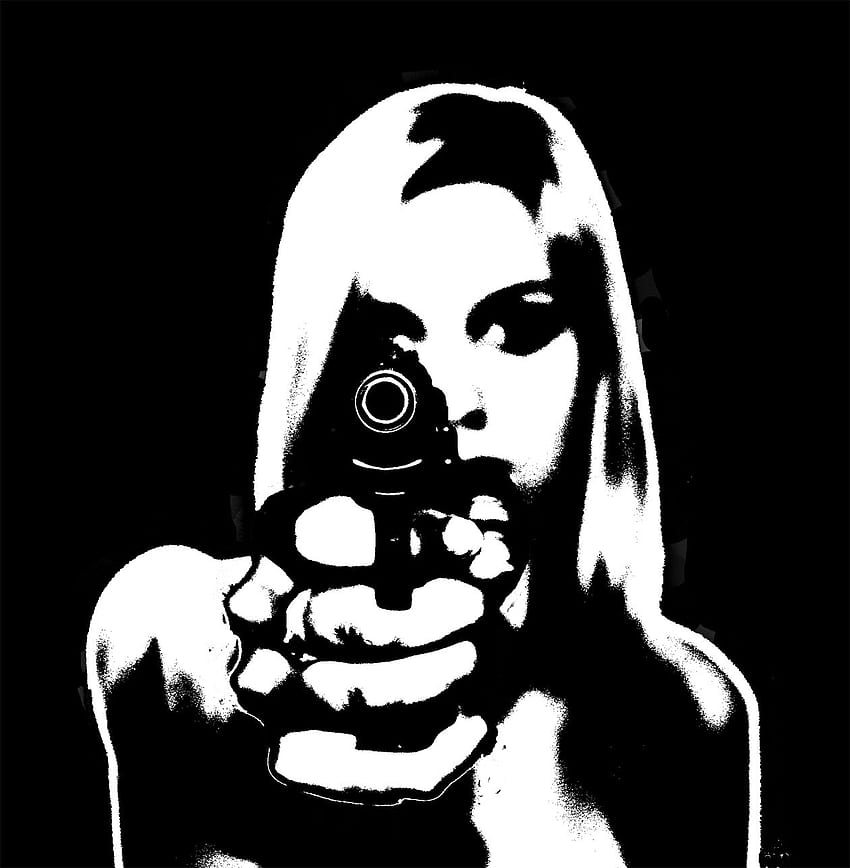 Clip Art e : Garota apontando uma arma para você Papel de parede de celular HD