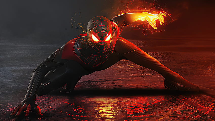 Marvels Spider Man Miles Morales, PS5, PlayStation 5, gra wideo, Miles Morales Tapeta HD