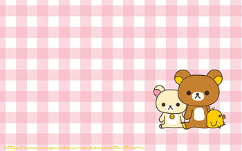 Pink Plaid Rilakkuma. Rilakkuma , Cute blue , Cute, Kawaii Bear ...