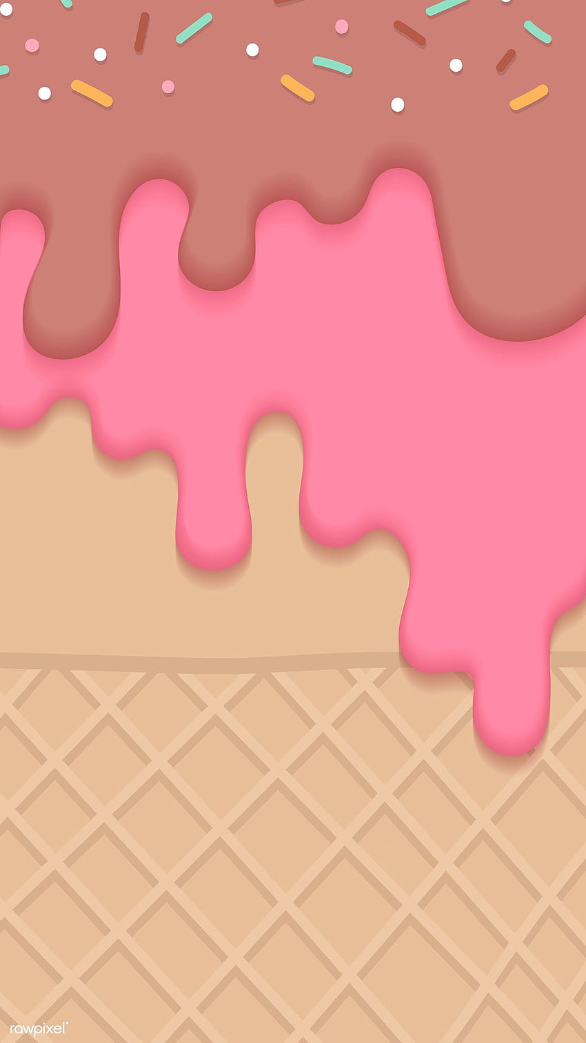 Melting ice cream phone background. Royalty stock vector, Rainbow Ice Cream HD phone wallpaper