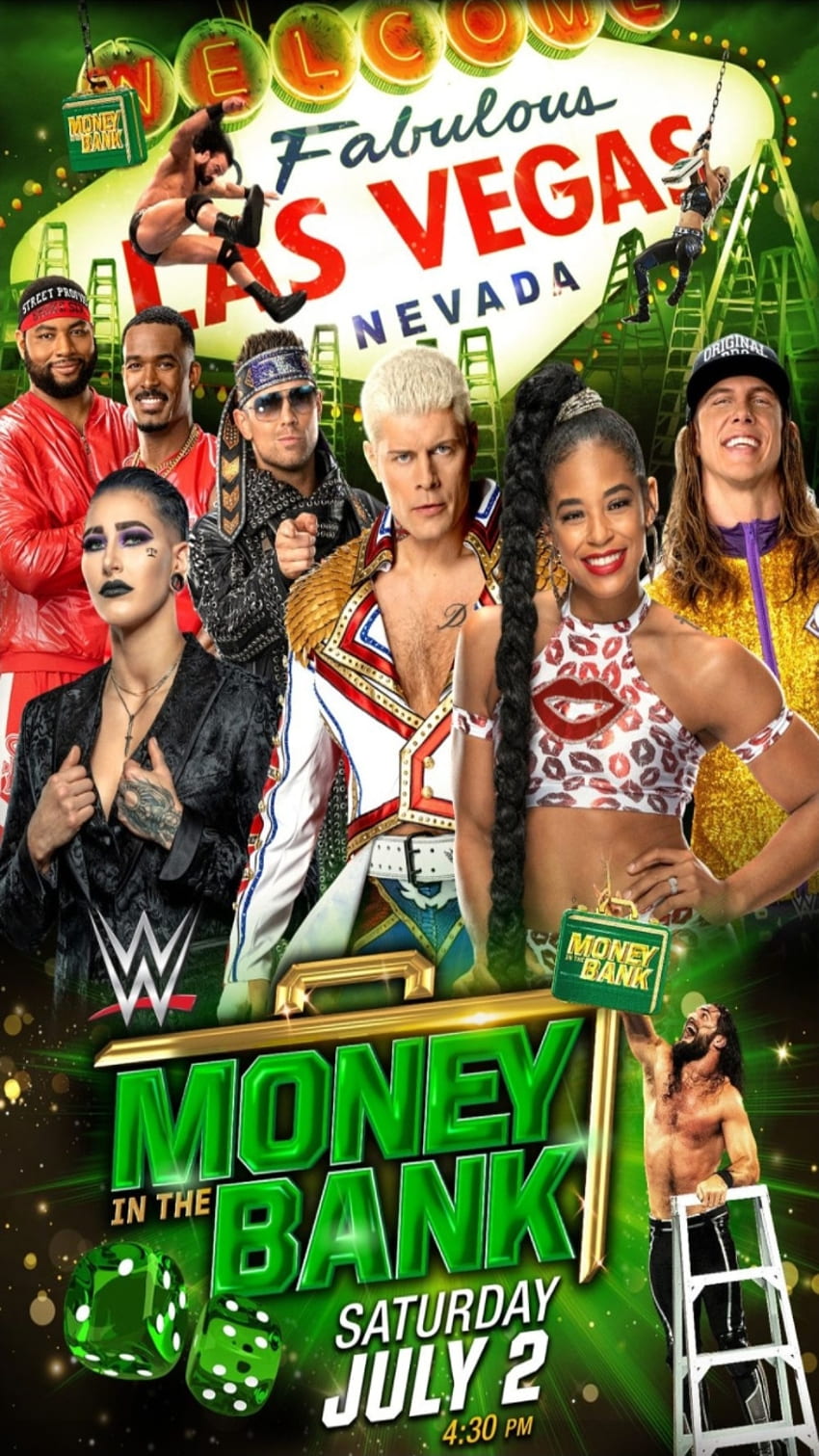 WWE マネー イン ザ バンク、ネーブル、グリーン HD電話の壁紙