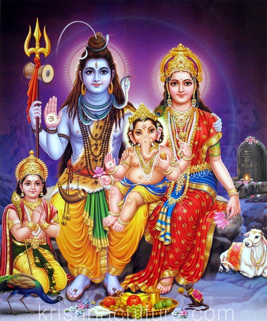 Shiva Family. Lord shiva family, Lord shiva, Lord shiva HD phone ...