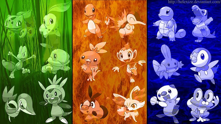 Pokemon: All Starters (generation 1 6) HD wallpaper