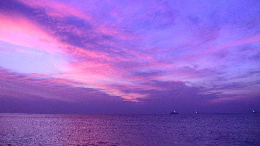 Purple Sky, Lavender Clouds HD wallpaper