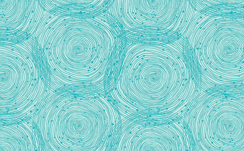 Cercles concentriques pour murs, Turquoise Floral Fond d'écran HD
