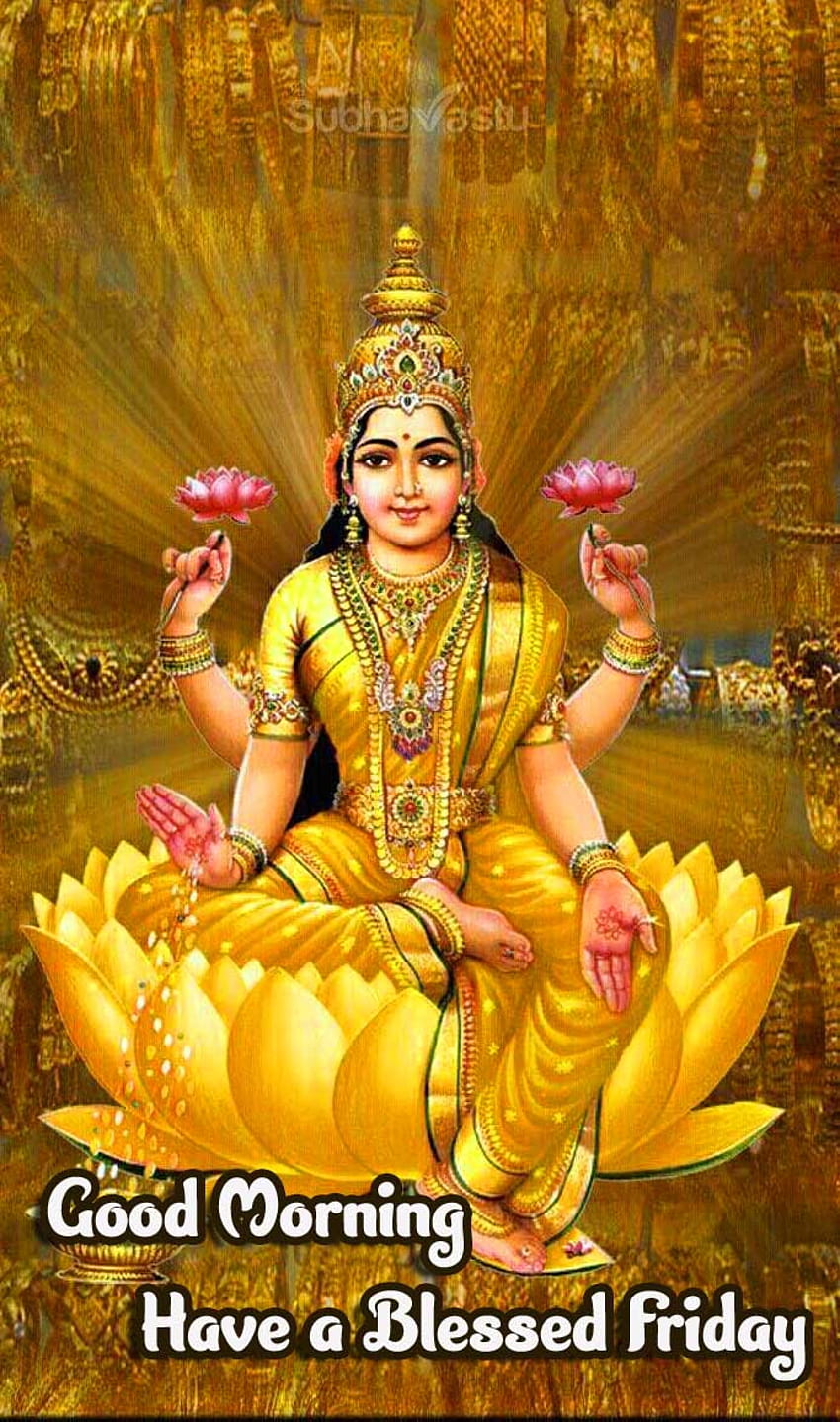 Goddess Lakshmi with Happy Friday Wishing Copy Copy, Laxmi God HD ...