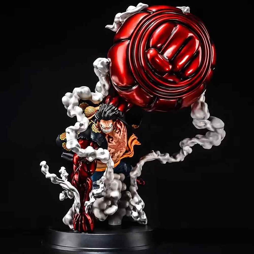 Large Size Anime Figure One Piece Monkey D Luffy GEAR Fourth 4 KONG GUN GK PVC Action Figure Statue Collection Model Toys Doll, Monkey D. Luffy Gear 4 HD phone wallpaper
