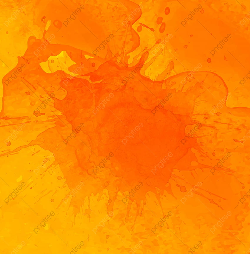 Abstrak Orange Splash Watercolor Latar Belakang Vektor, Abstrak, Latar Belakang, Latar Belakang Cat Air untuk wallpaper ponsel HD