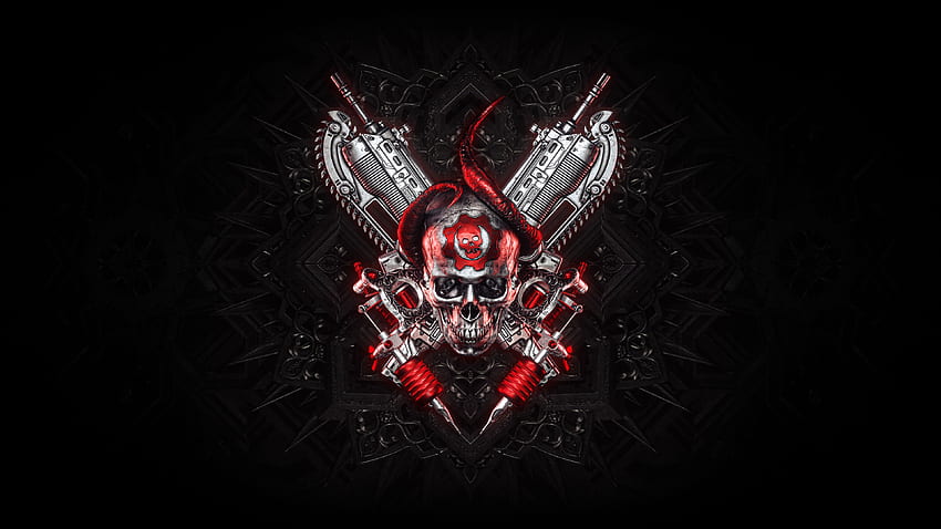 Gears 5, Tattoo, Skull, , Black Dark,. For IPhone, Android, Mobile And HD  wallpaper | Pxfuel
