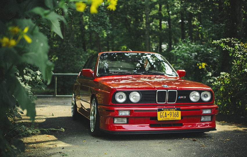 Bmw, e30, m3, red, tuning, bmw, m3, red HD wallpaper