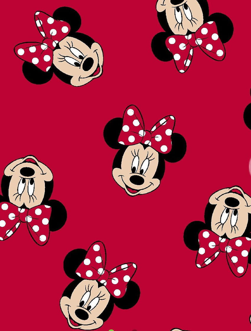 Disney에서 영감을 받은 Minnie Mouse Tossed Heads 코튼. 엣시. 미키 마우스, 미니 마우스 배경, 미니 마우스 HD 전화 배경 화면