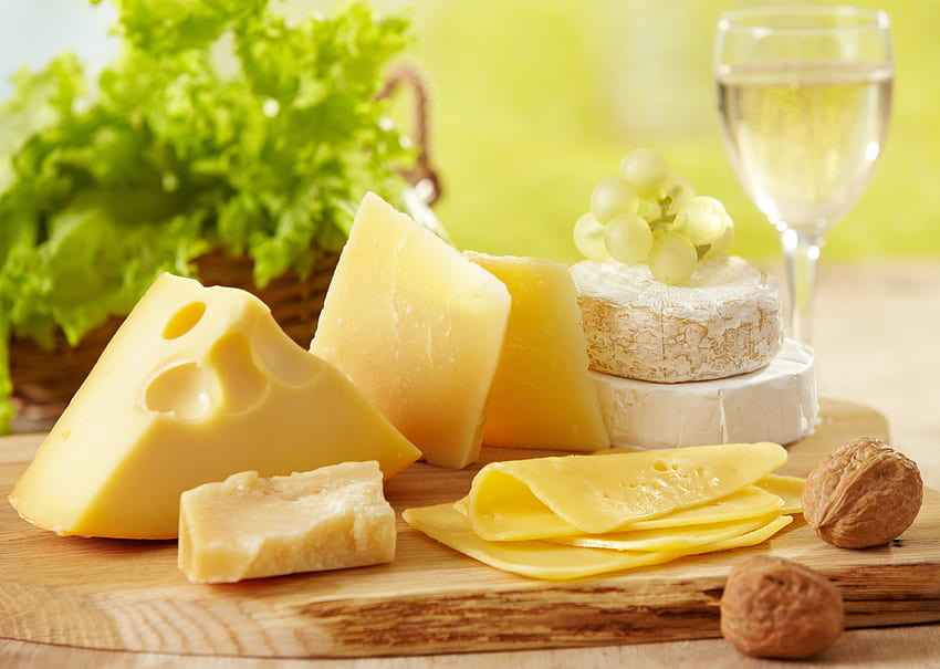 Essen, Tisch, Morgen, Brot, Käse, Wein HD-Hintergrundbild