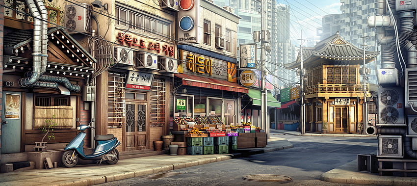 city, Korean / and Mobile Background, Korea Cityscape HD wallpaper