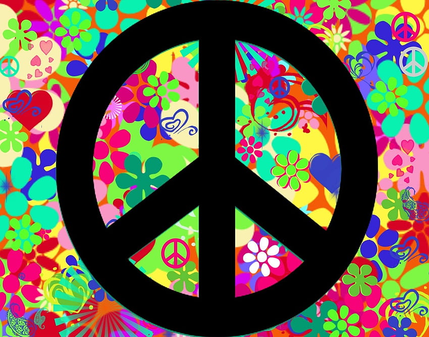 Colorful Peace . peace love. Peace, Hippie Peace HD wallpaper