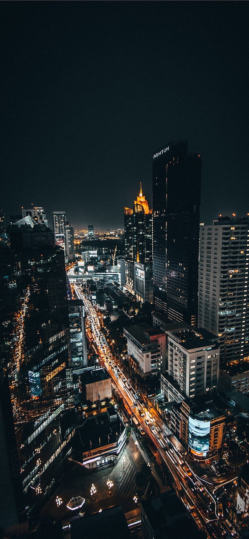 Bangkok iPhone X. Città, luci della città, Bangkok Tailandia Sfondo del telefono HD