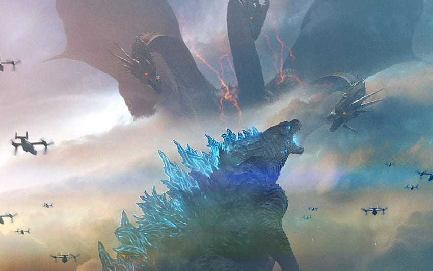 Godzilla contro King Ghidorah Godzilla: Re dei Mostri, Re Geedorah Sfondo HD