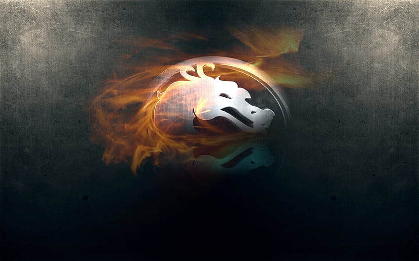 Logo Mortal Kombat Tło Niesamowity fajny tablet w wysokiej rozdzielczości. Pełny Tapeta HD