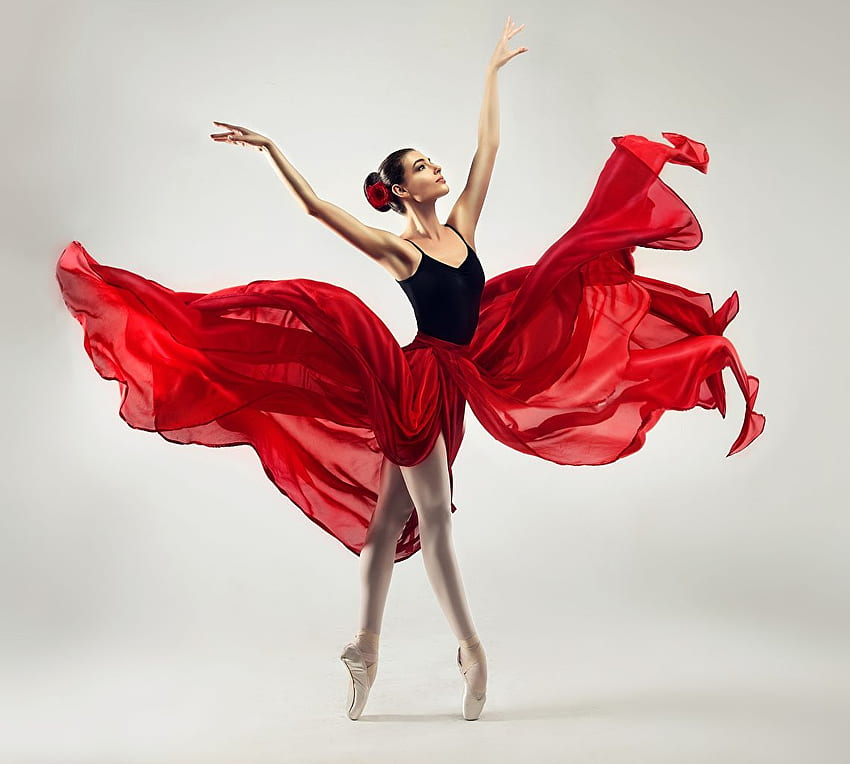 Ballet Dancing young woman Hands Gray, Dancer HD wallpaper