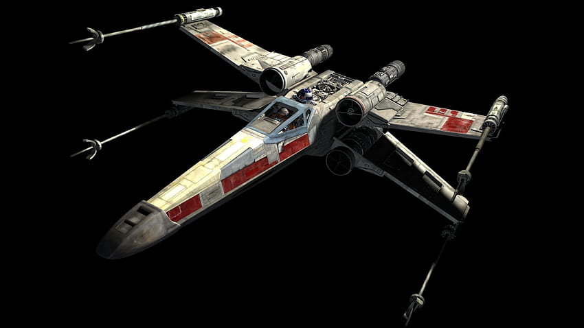 General Star Wars X-wing science fiction R2-D2 space movies black background HD wallpaper