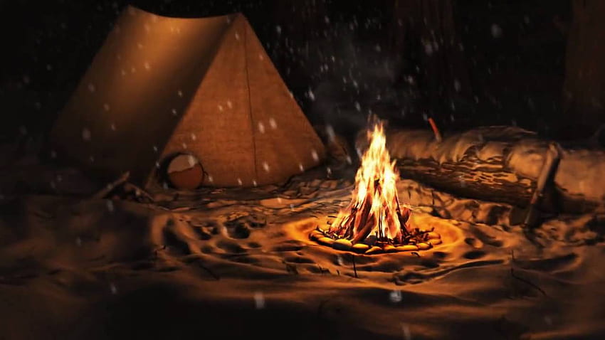 Campfire Animation HD wallpaper