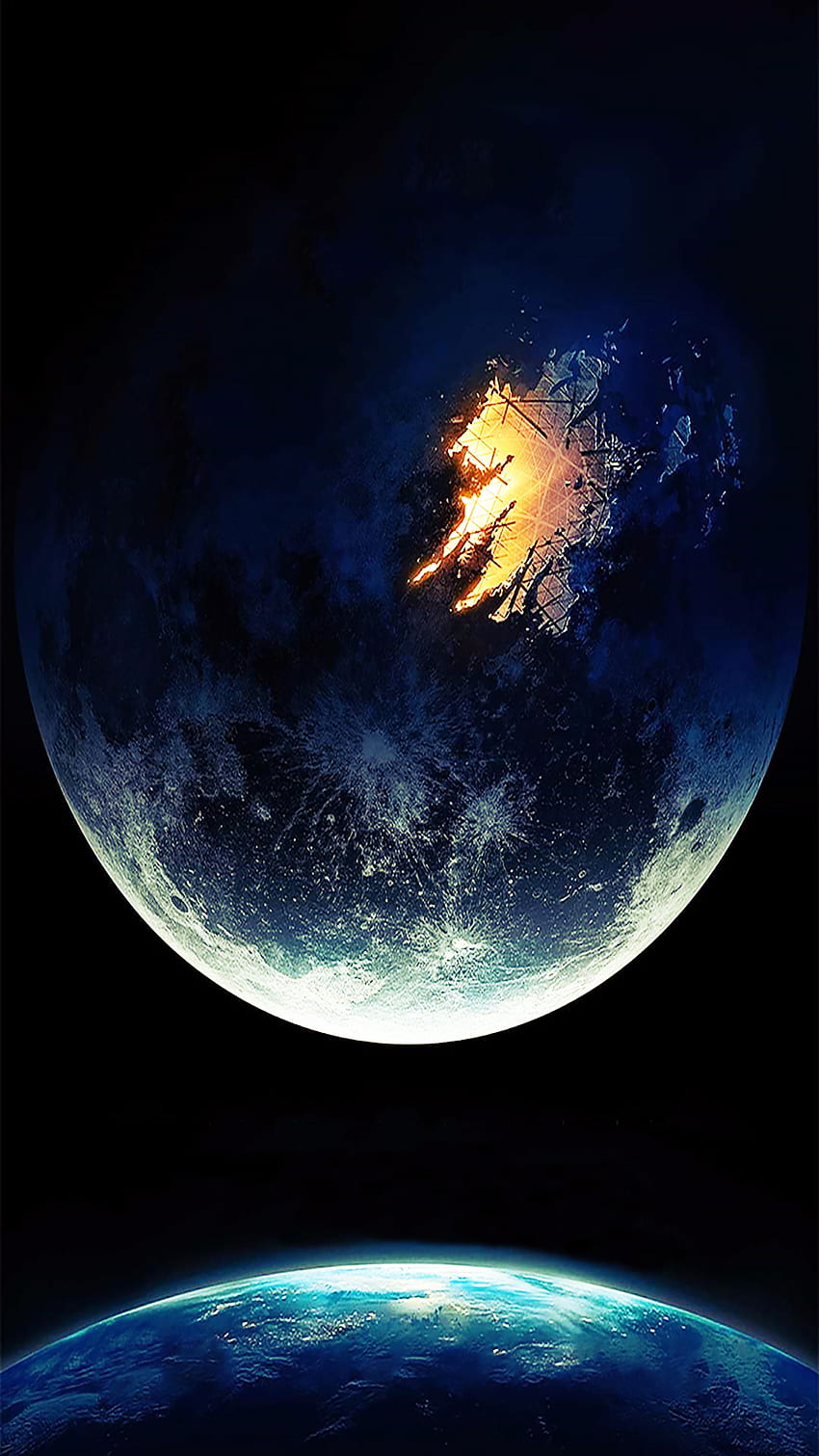 Lua, Espaço, Space, Moon, create HD phone wallpaper