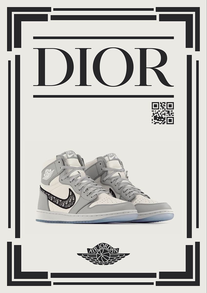 AIR DIOR. Sneakers , Air dior, Jordan shoes , Nike Dior HD phone wallpaper