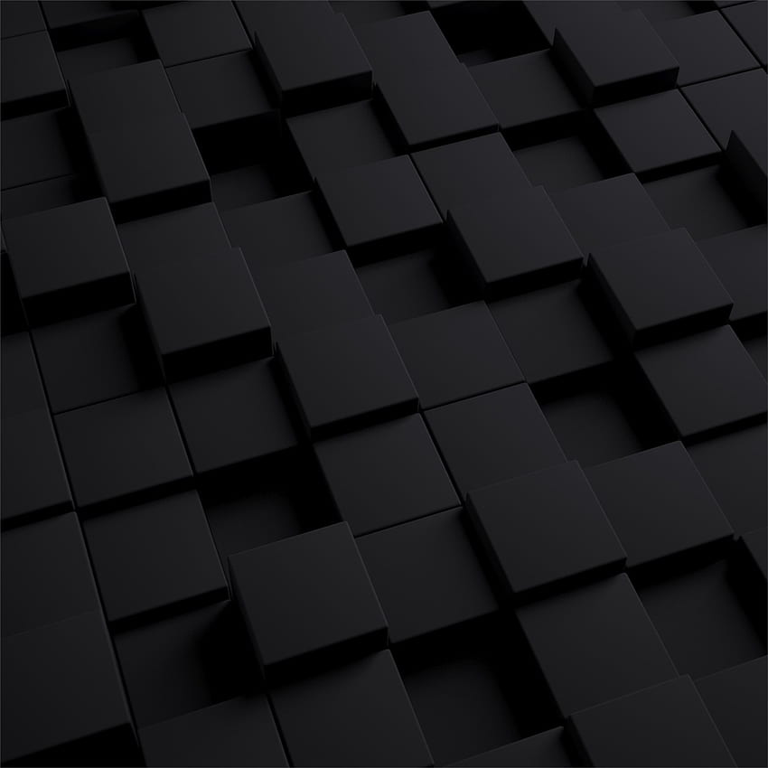 3D ブラック キューブ iPad Pro HD電話の壁紙