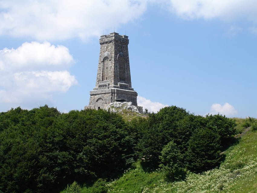 Schipka, Bulgarien, Denkmal, grün HD-Hintergrundbild