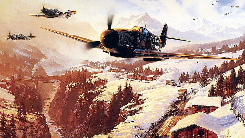 Cyfrowe samoloty wojskowe z II wojny światowej. t, Anime z II wojny światowej Tapeta HD