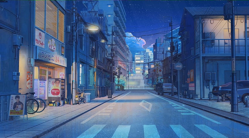 Aesthetic Anime City, Anime City Computer HD wallpaper