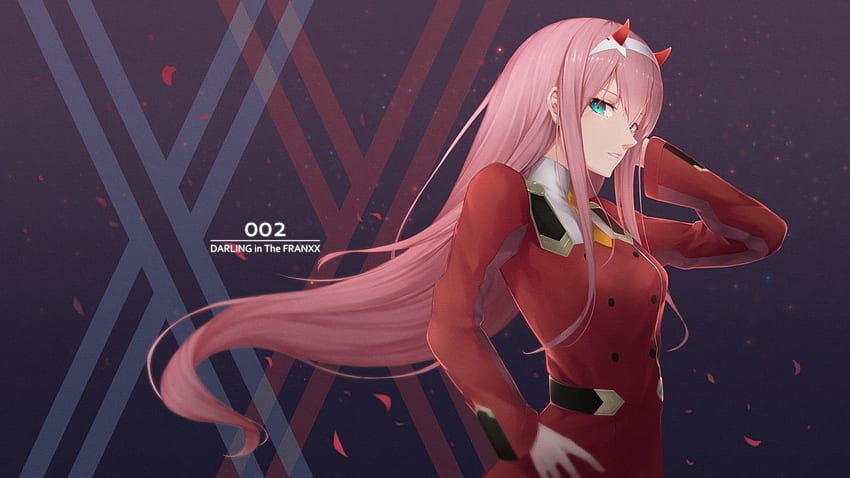 Darling In The Franxx, Zero Two, Long Pink Hair for Laptop, Notebook, Anime 002 HD wallpaper