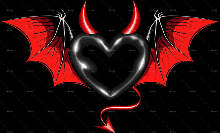 Megan Gourley no iPhone. Desenho de coração, Desenhos de tatuagem de coração, design de colagem, Devil Heart papel de parede HD