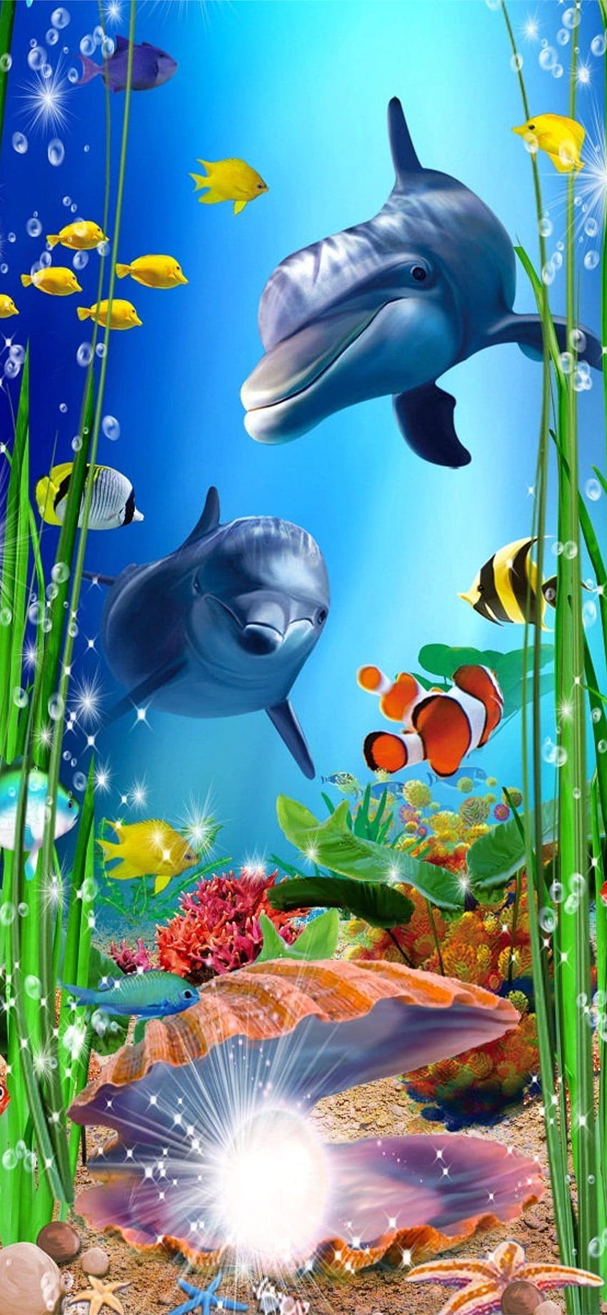 oceaniczne delfiny iPhone'a Tapeta na telefon HD