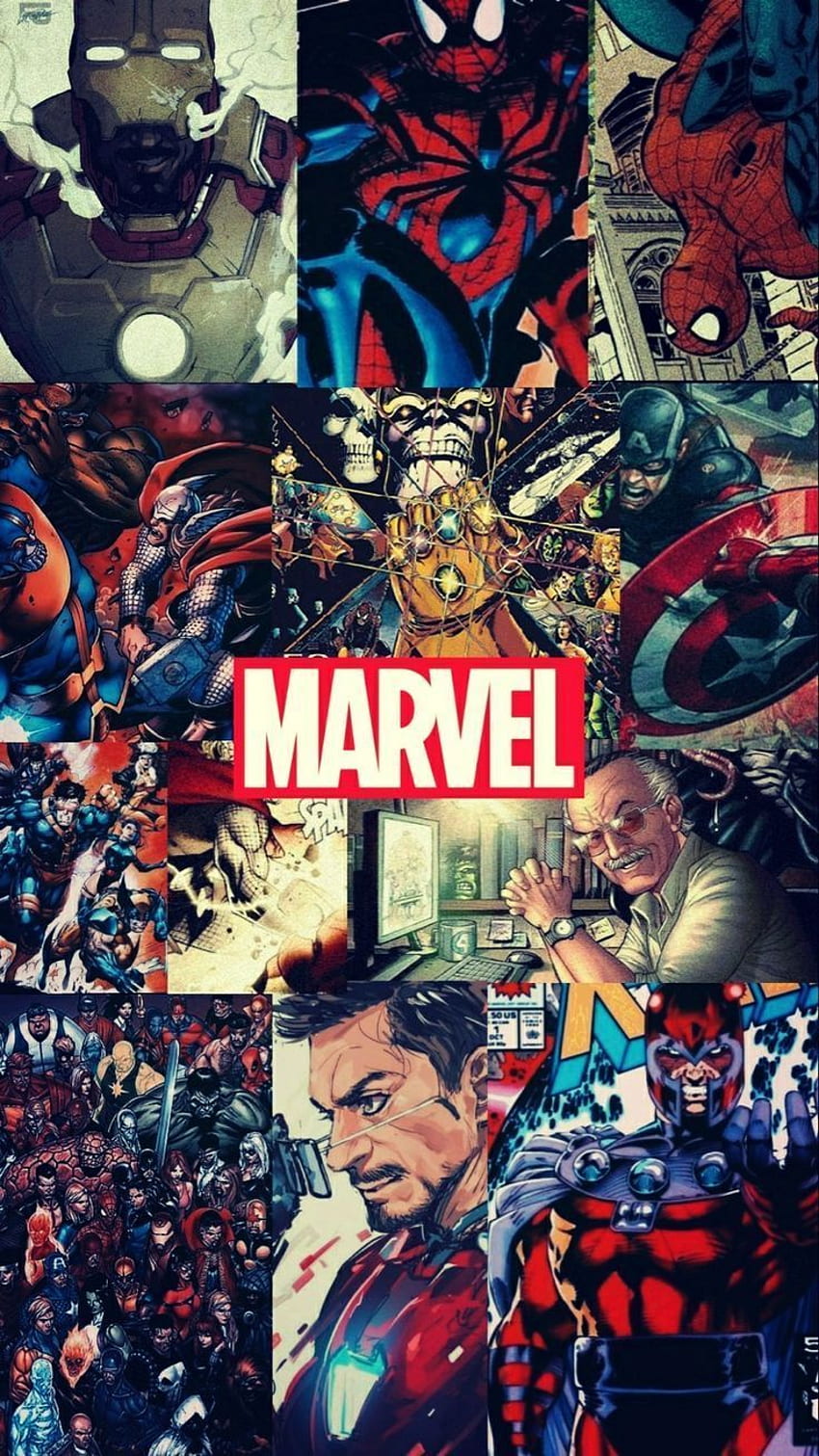 Diseño de cómics de Marvel fondo de pantalla del teléfono